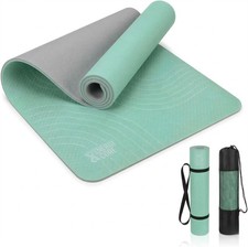 TPE Yoga Mat (72" x 24" x 5mm) - Cruise Color Non-Slip Workout Mat with Align...