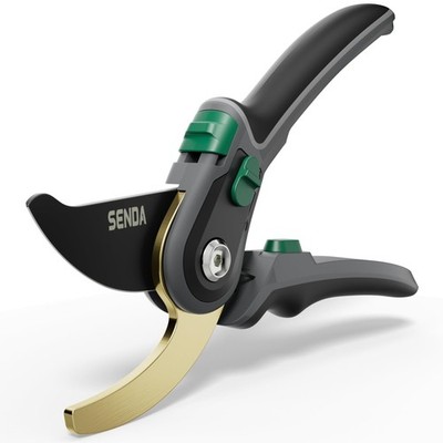 9'' Bypass Pruning Shears, SK5 Steel Pruning Shears for Gardening, Garden Clip...