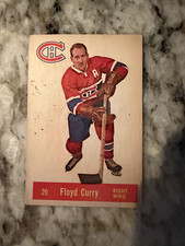 Vintage 1958–59 Parkhurst Floyd Curry #20 – Montreal Canadiens NHL Card