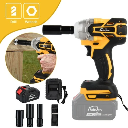 500NM CORDLESS IMPACT WRENCH DRIVE DRILL CAR TIRE LUG NUT REMOVAL EMERGENCY US