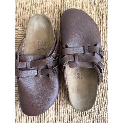 Birki's by Birkenstock Brown Leather Double Buckle Clogs EU 39 US 8