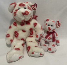 TY Beanie Buddy - SMOOCH the Kisses Bear Set of 2 - Stuffed Animal Toy