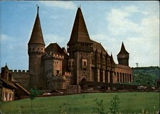 Corvinestilor Castle Hunedoara Romania vintage postcard b848
