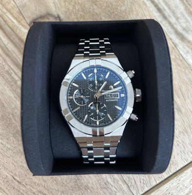Maurice Lacroix AIKON Automatik Chronograph Edelstahl blau Box ML857-005093