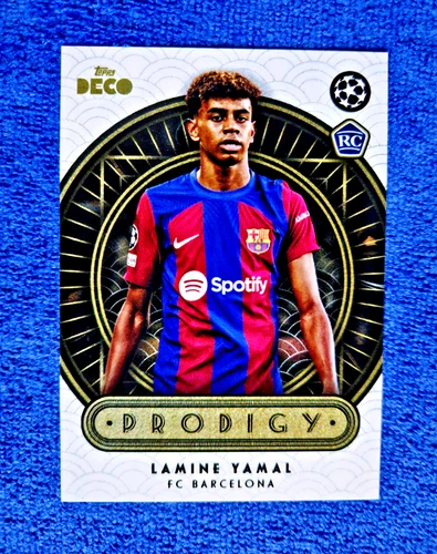 2023-24 Topps Deco UEFA Lamine Yamal Rookie RC Prodigy SSP GRADE ME 💙💥💙