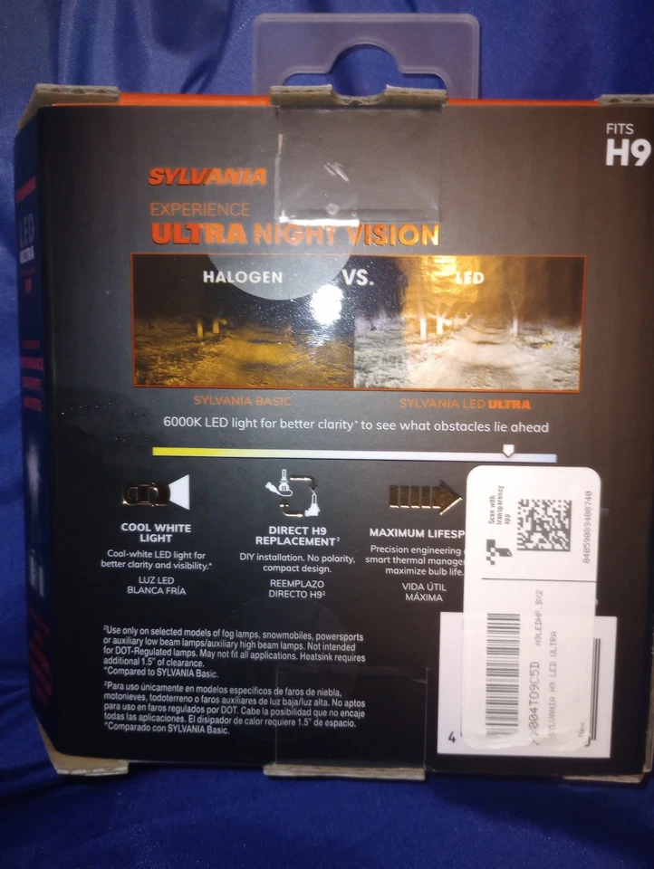 SYLVANIA H9 LED Ultra - Powersport Headlight Bulbs – Fog & Off-Road Vehicle 2pk - Image 4 of 4