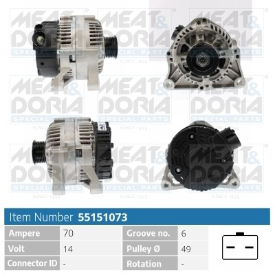 MEAT & DORIA Generator für Peugeot 307 3A/C 1.6 16V 1.4 207 WA_ WC_ 3E Citroën