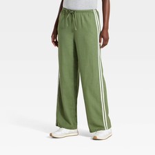 Universal Thread Women's Sporty Linen Pull On Trousers - Green