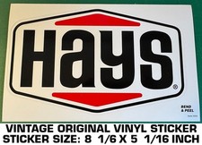 HAYS CLUTCHES-DISCS FLYWHEELS - VINTAGE ORIGINAL DECAL STICKER-DRAG RACING-SCCA