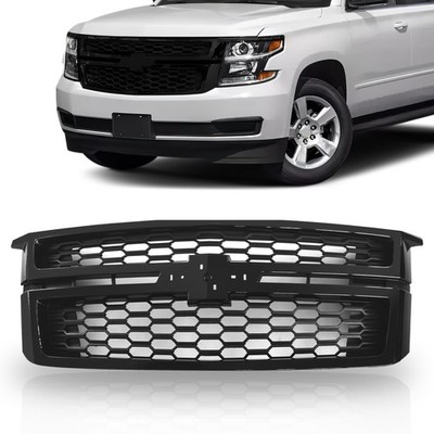 Front Bumper Upper Grill Glossy Black For 2015-2020 Suburban Tahoe
