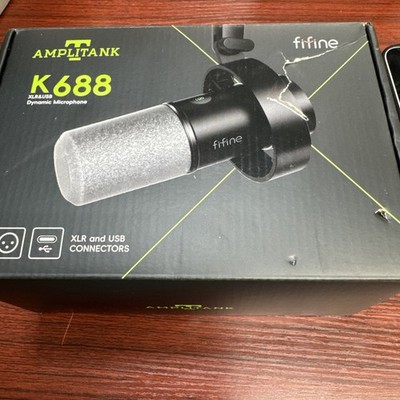 Fifine K688 AMPLITANK Dynamic Microphone XLR & USB for Studio