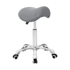 Antlu Saddle Stool Rolling Chair - Adjustable, Ergonomic for Office, Salon, Kitc