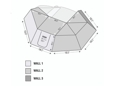 Overland Vehicle Systems 18109910 Nomadic Awning 270 Side Wall 2