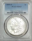 1899-O Morgan Silver Dollar PCGS MS63 Bright & Frosty PQ! Just Graded #K271F