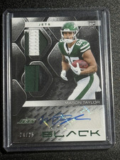 2025 Panini Black Mason Taylor Double Patch Auto /25 Rookie Card (RSM-MTR)