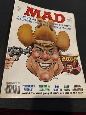 1981 MAD Magazine #223 FN 6.0 Alfred E Neuman / Who Shot JR Dallas Parody