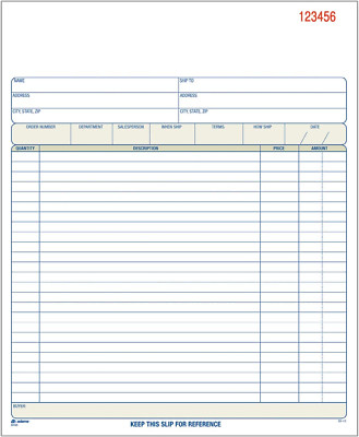 Order Book, Carbonless, White/Canary/Pink, 3-Part, 50 Sets (TC8100)