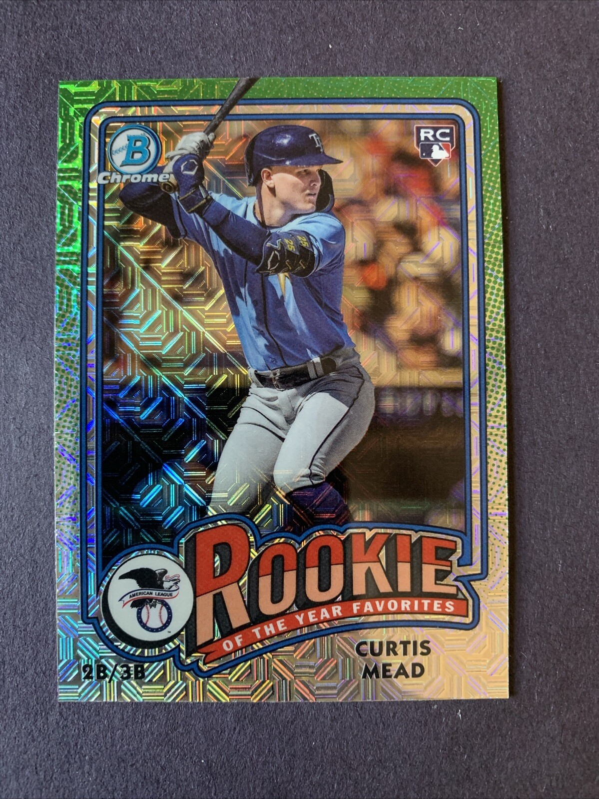Curtis Mead RC 2024 Bowman Chrome Rookie of the Year Favorites Mojo #ROY-10