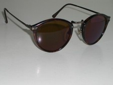 48mm VINTAGE REVO 953-008 BROWN CRYSTAL SLEEK ROUND TORTOISE SUNGLASSES w/CASE