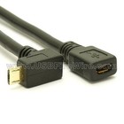 USB 2.0 Down Angle Micro-B to Micro-B Female Extension Cable