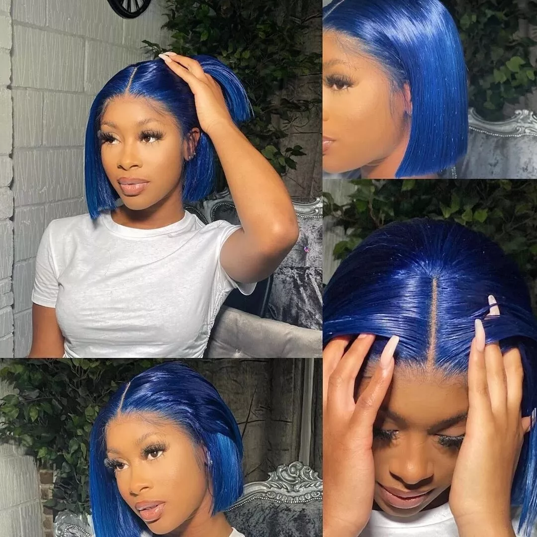 Bob wigs cheap blue