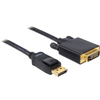 Delock Adapterkabel Displayport Stecker > Dvi 24+1 Stecker, Schwarz
