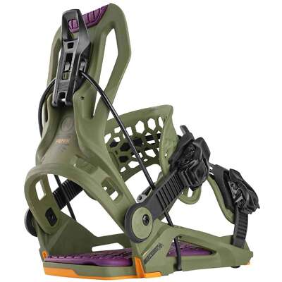 Nidecker Flow Fenix Men's Snowboard Bindings Rear Beginner Bindings Olive NEW