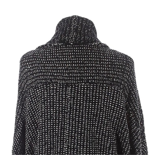 Velvet By Graham & Spencer Black Knit Open Oversized Wool Cashmere Cardigan S - 第 4/7 張圖片