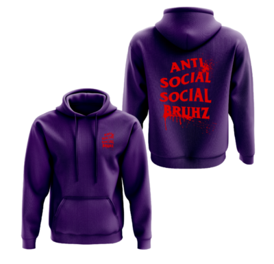 NEW COME GET GOOD Unisex 'ANTI SOCIAL SOCIAL BRUHZ' Purple