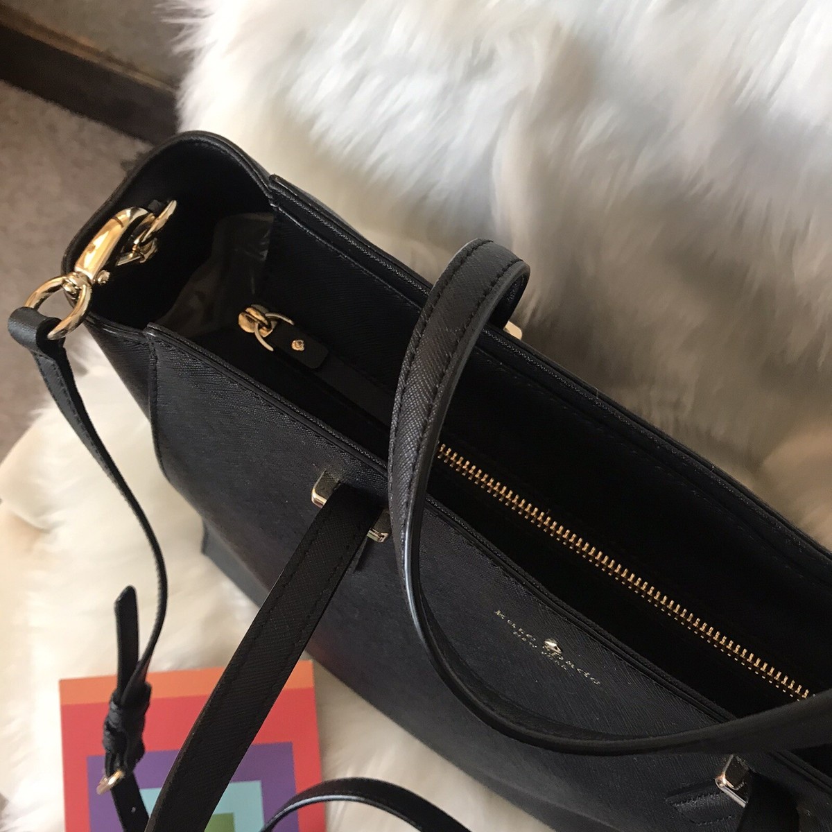 Kate Spade New York Purse Bag Cedar St Hayden Black Saffiano 