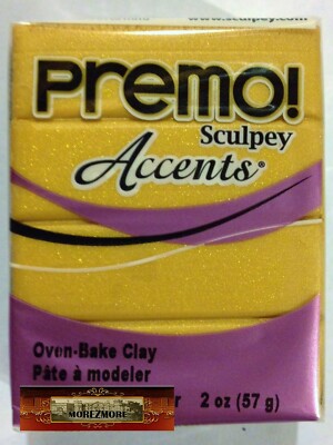 M00544 MOREZMORE Premo Accents Sculpey 18K GOLD 2oz Sculpting Polymer Clay