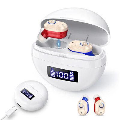 Digital Invisible Hearing Aids Adults Rechargeable In The Ear Sound Amplifiers
