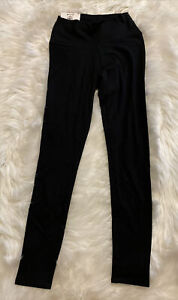 WOMEN'S FRENCH TERRY LUXE LEGGING BY MEMBER'S MARK~BLACK CHARCOAL VARIOUS SIZE