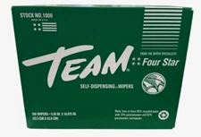 Team Four Star Self-Dispensing Wipers 9.20" x 16.875" USA 150 Wipers