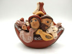Lot of 2 Peruvian Clay Terracotta Folk Art Figurines Noah's Ark Birds & Angel — photo 3