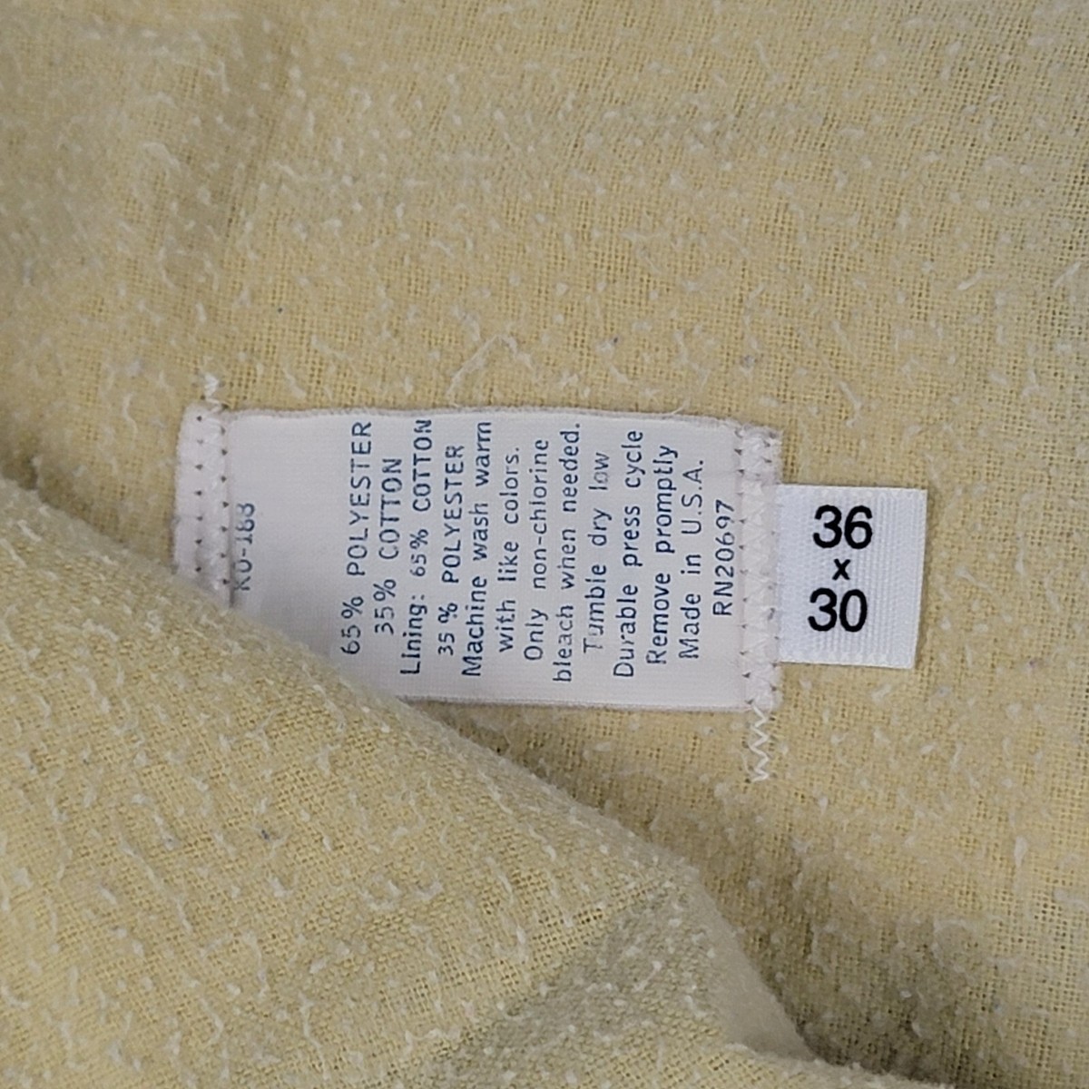 Vintage Dickies Men's Beige Work Pants Size 36x30 Flannel Lined