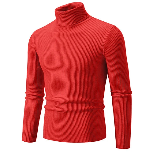 Herren Pullover Rollkragenpullover Männer Strickwaren Winter Langarm Strickpullover - Bild 20 von 38