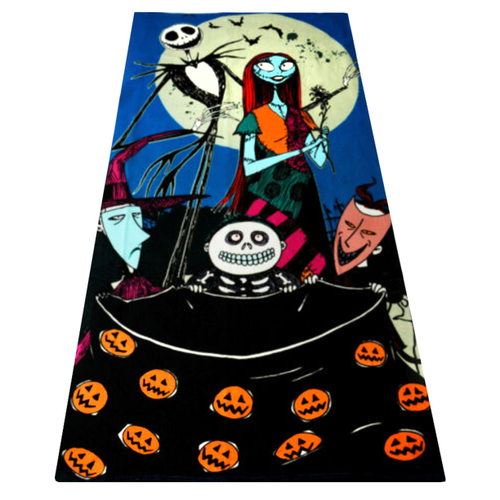 The Nightmare Before Christmas Jack & Sally Bath Beach Towel 27" x 54" by Disney - Picture 2 of 2