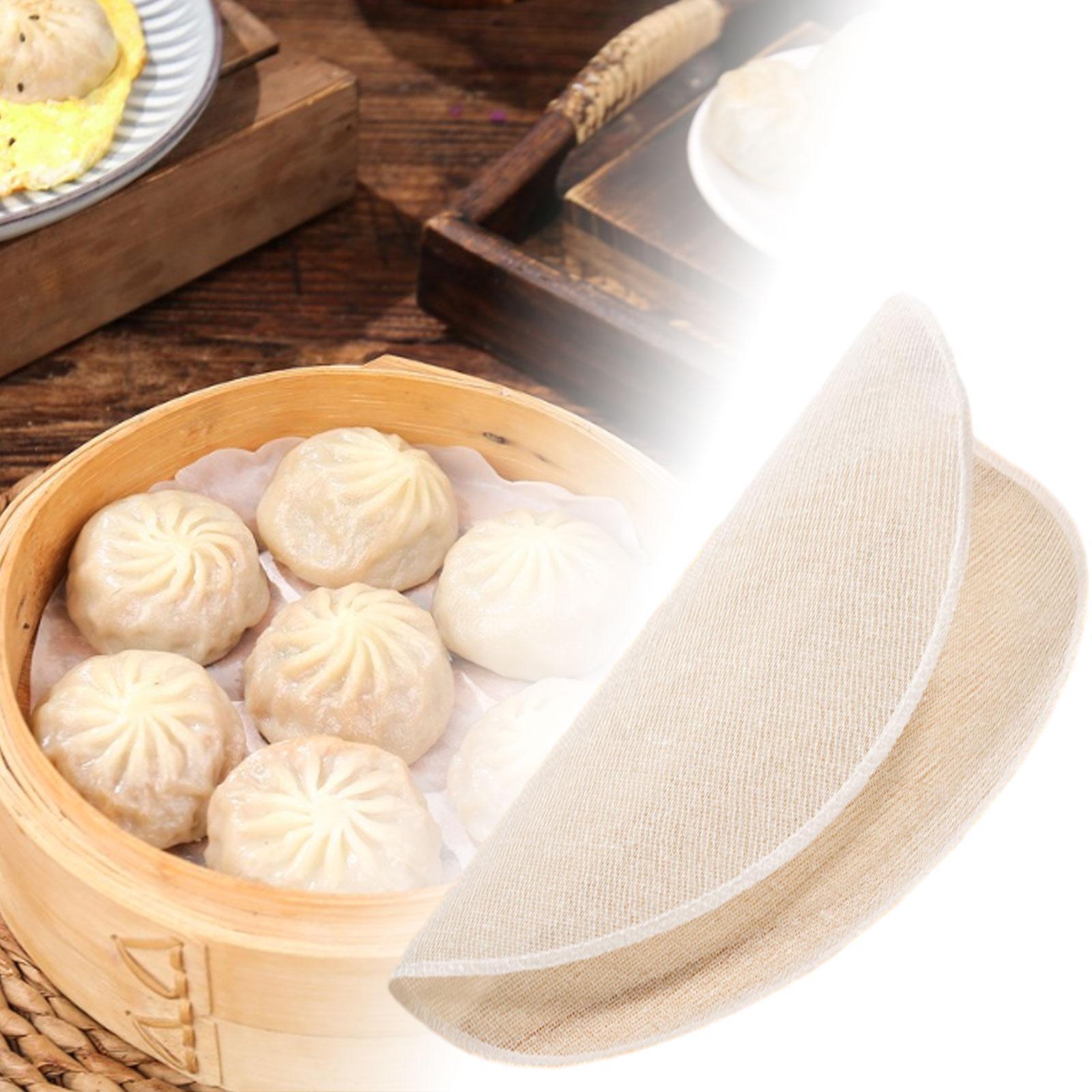 5-Pack Cotton Steamer Cloths for Food Buns and Restaurants-image