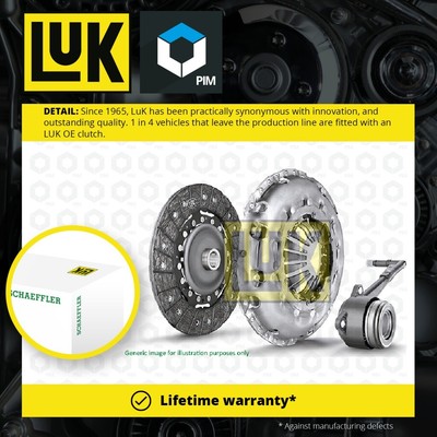 Clutch Kit 3pc (Cover+Plate+CSC) fits FORD FOCUS Mk3 ST 2.0 12 to 20 240mm LuK