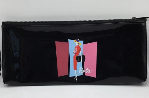 Mattel Barbie Vintage Cosmetic Pencil Make Up Case Vinyl By Schylling 2002 Retro