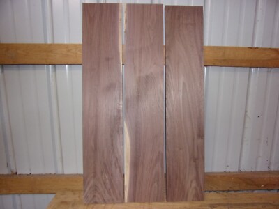 3 PC WALNUT LUMBER WOOD KILN DRIED BOARDS LOT 1301V 3/4'' THICK END MATCH FLAT