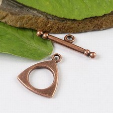 30sets copper-tone triangle toggle clasps h1381