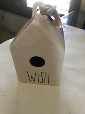 RAE DUNN ARTISAN COLLECTION BY MAGENTA WISH SQUARE BIRDHOUSE CERAMIC IVORY