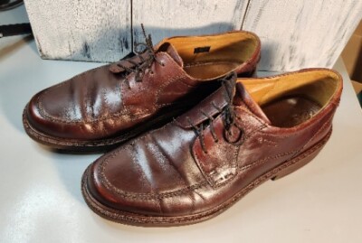 ECCO Men Austin Oxford Derby Light Brown Leather 33194 Size EU 42 US 9.5