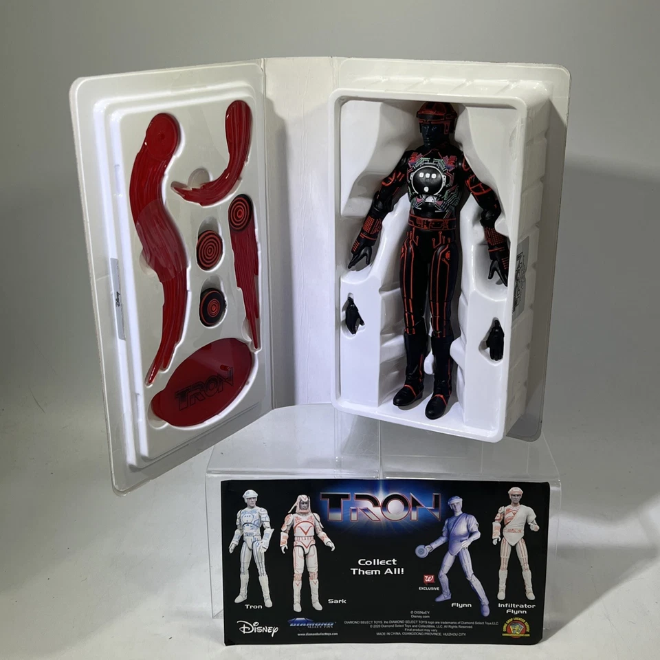 Figura de acción Diamond Select Toys Tron estilo VHS 2020 SDCC exclusiva LE/3000 #ML Foto 2 de 4