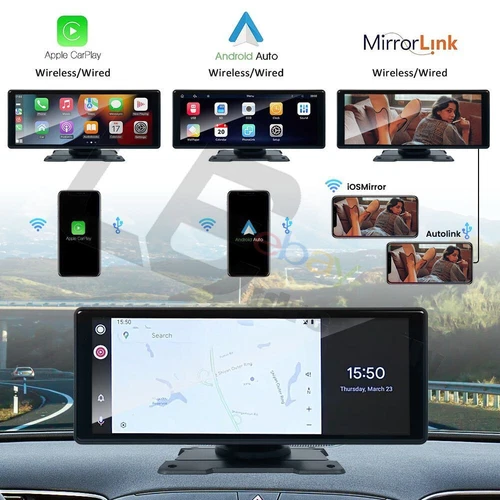 10.26" Zoll Tragbarer Apple CarPlay und Android Auto Wireless Display Autoradio - Bild 6 von 17