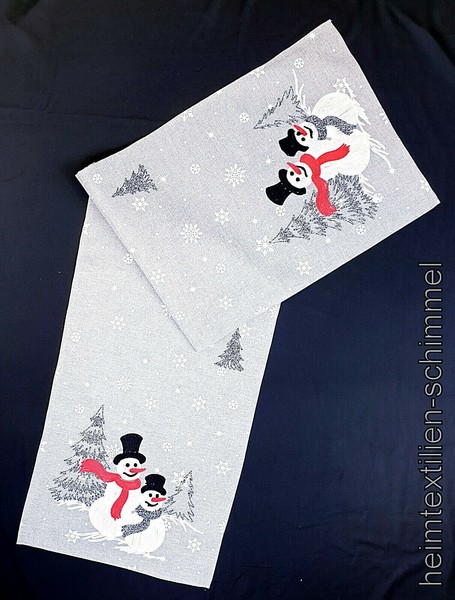 Tischdeckchen Tischdecke TischläUfer Deckchen Winter LäUfer Schneemann 40X140Cm-image