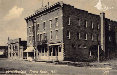 RPPC Hotel Province Grand Forks British Columbia 1935 PM Ad Sign Photo ...