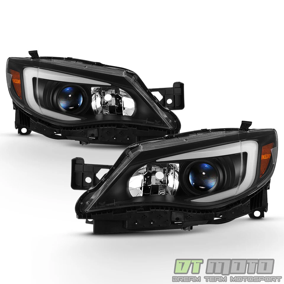 For 2008-2014 Subaru Impreza WRX Halogen LED DRL Switchback Projector Headlights - Image 2 of 4